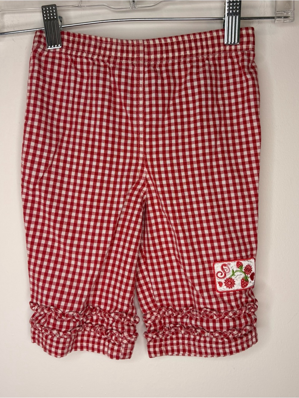 Vintage Y2K Strawberry Shortcake Berry Wear Red & White Gingham Pants Size 24M